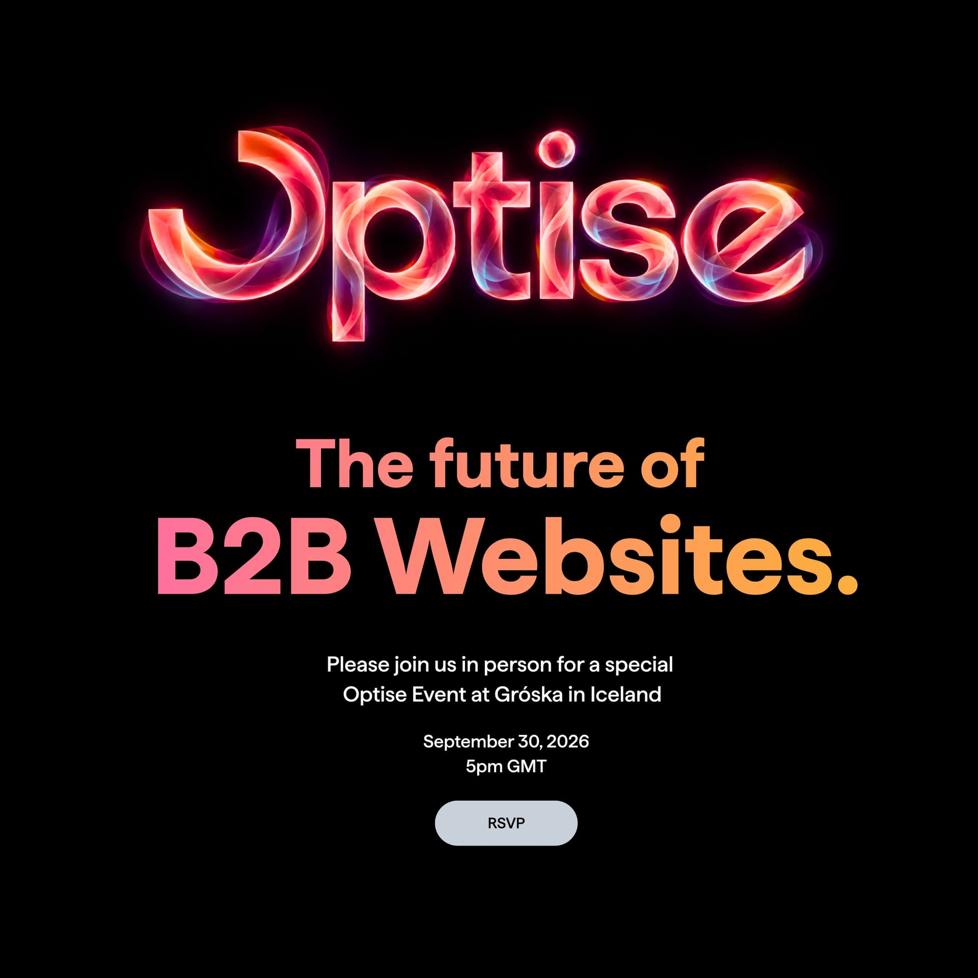 Optise Launch event invitation